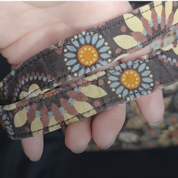Vera Bradley Floral Tote in Brown, Cream, Yellow Muted Colors Great for Everyday - Picture 6 of 10